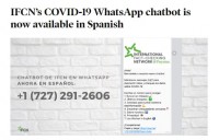 La Red Internacional de Verificación de Datos lanza un chatbot en español en WhatsApp para combatir la desinformación del covid-19